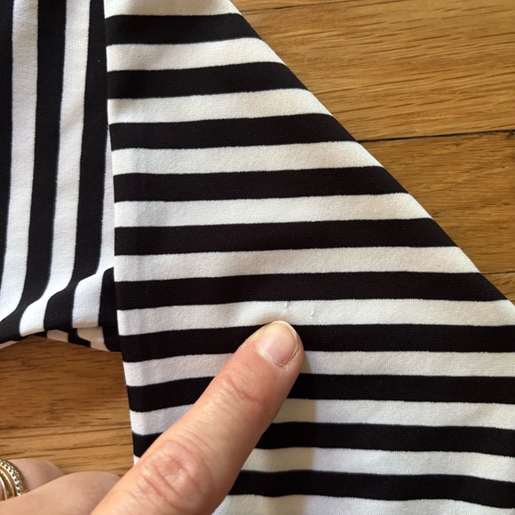 Coolibar Swim Shirt Long Sleeve Swimsuit‎ Women S White Black Ruche UPF50 Resort - Picture 8 of 12